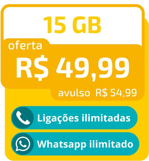 Planos de Dados Voa Móvel 15GB