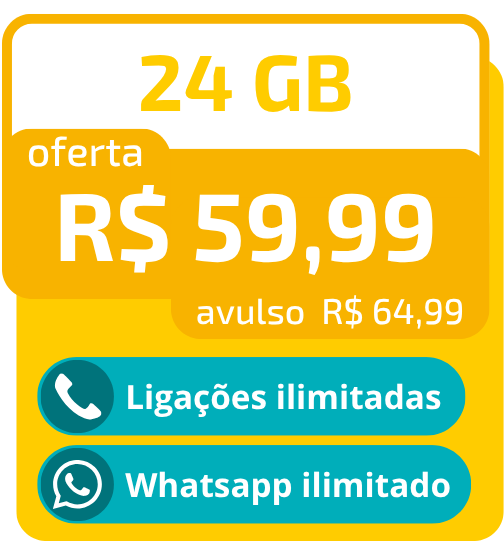 Planos de Dados Voa Móvel 24GB
