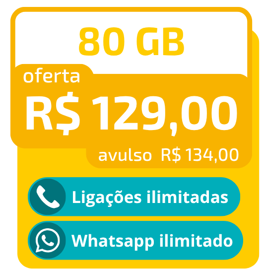 Planos de Dados Voa Móvel 80GB